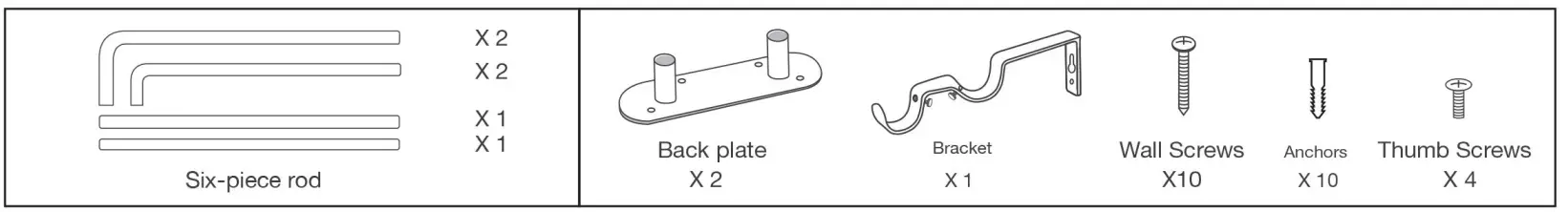 EXCLUSIVE HOME ER1028 05 Double Curtain Rod Kit in Gold