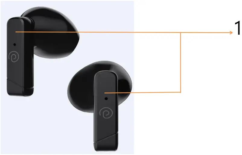 pTron 140318215 Bassbuds Fute TWS Earbuds B