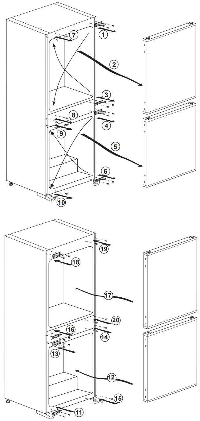 Blomberg KNE4564EVI Full integrated Frost Free Combi Fridge Freezer - Proceed