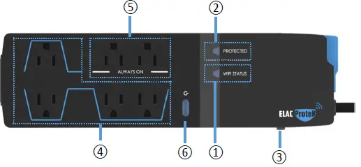 ELAC-Protek-PB-62W 6-Outlet-Surge-Protector-Power-Conditioner-01