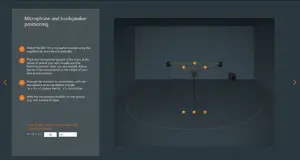 Positioning the microphone and loudspeakers subwoofer