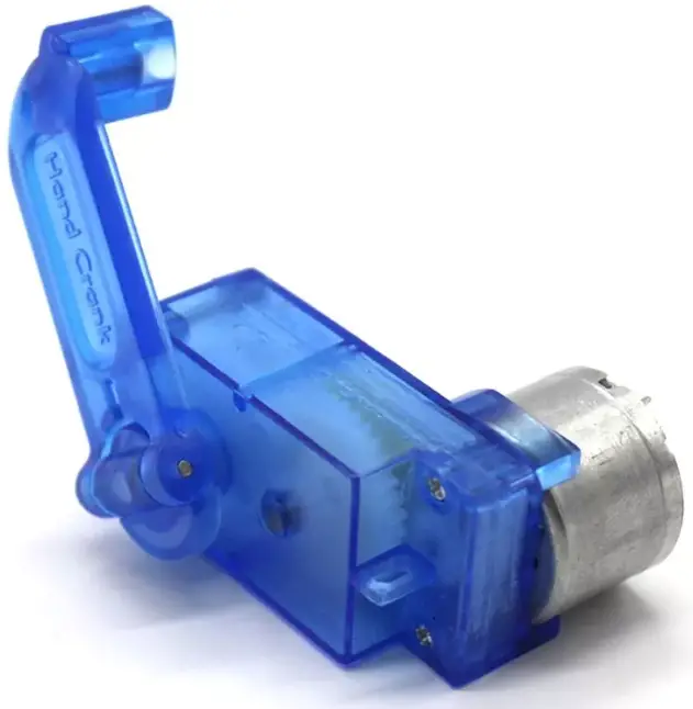 BLUE Hand-Cranked Generator Dynamo 3V