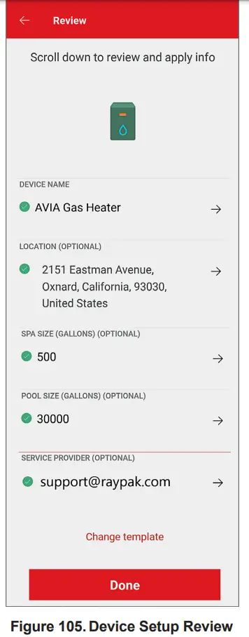 AVIA Gas Fired Pool and Spa Heater - fig 101