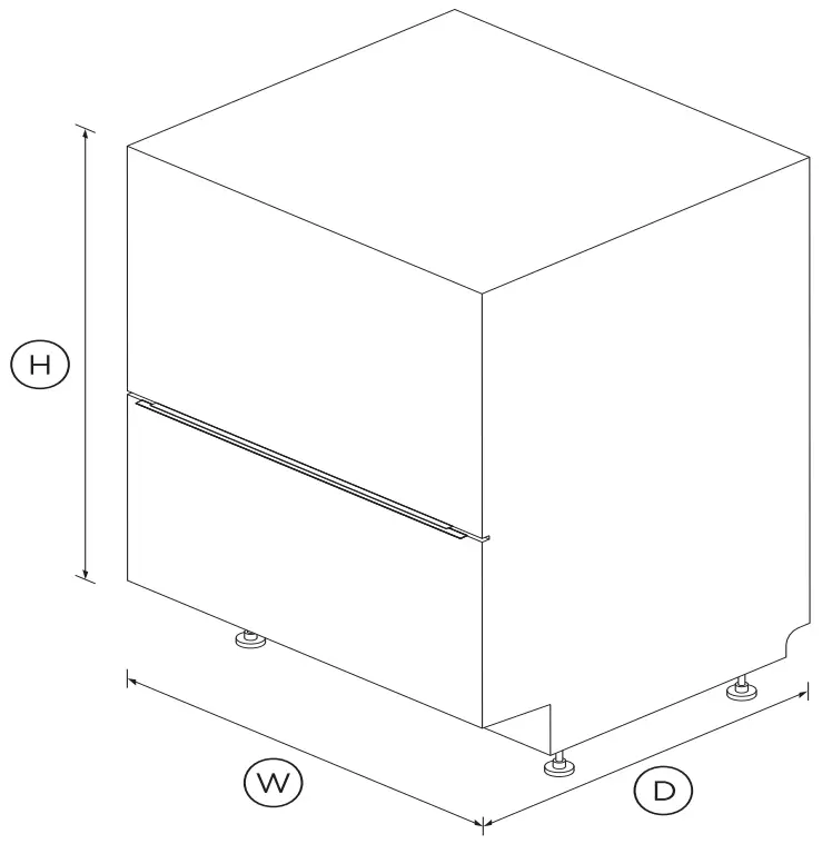 FISHER PAYKEL DD24DI9 N Integrated Double DishDrawer Sanitize Dishwasher - DIMENSIONS