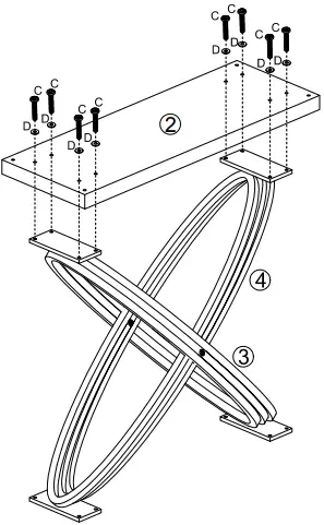Tribesigns Rectangular Marble Long Console Table B02