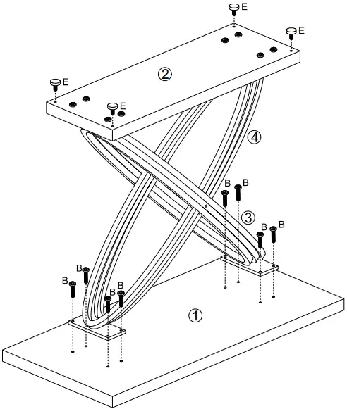 Tribesigns Rectangular Marble Long Console Table B03