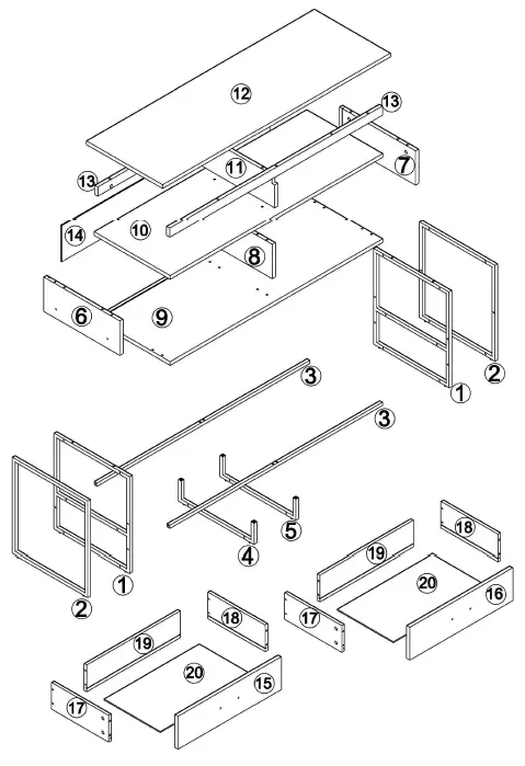 VonHaus-3000015-Rustic-TV-Unit-with 2-Drawers-fig-3