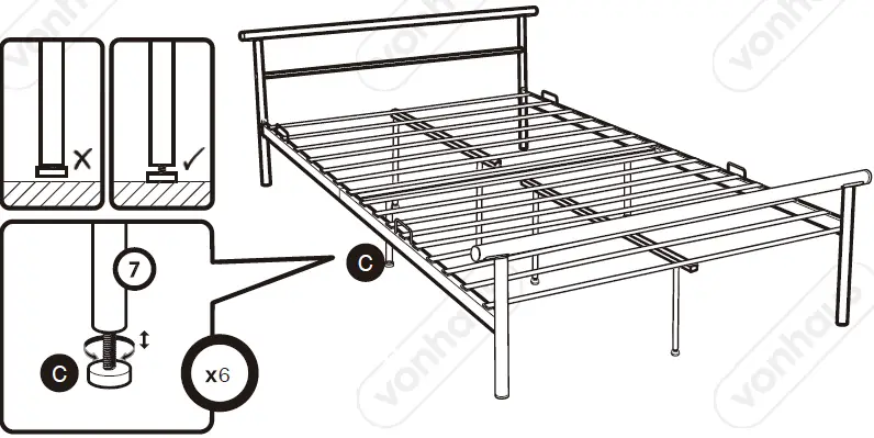 VonHaus-3000307-Silver-Metal-Double-Bed-fig-12