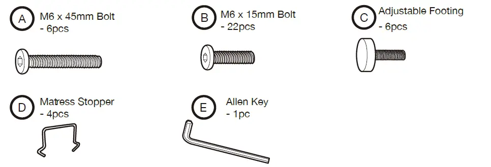 VonHaus-3000307-Silver-Metal-Double-Bed-fig-2