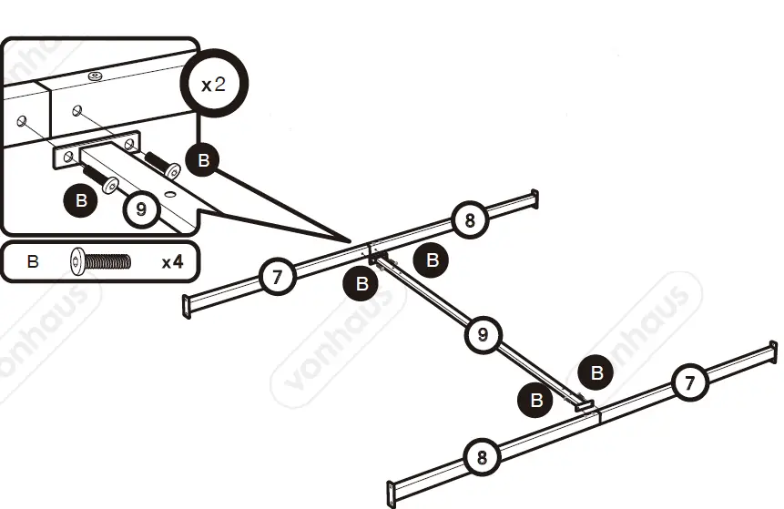 VonHaus-3000307-Silver-Metal-Double-Bed-fig-5