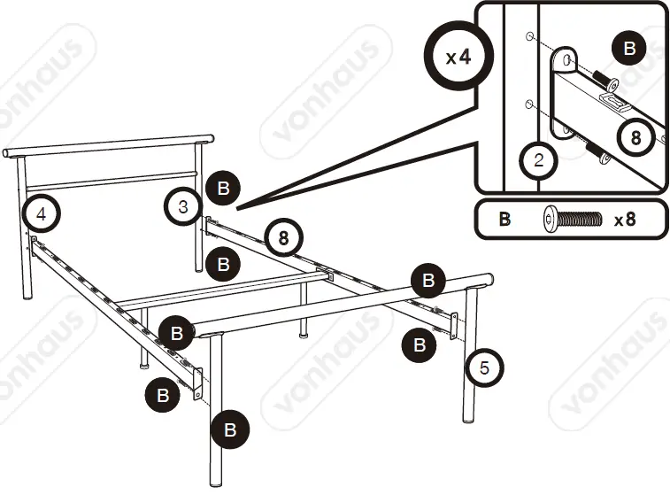 VonHaus-3000307-Silver-Metal-Double-Bed-fig-8