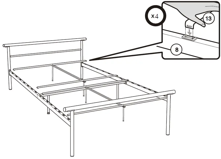 VonHaus-3000307-Silver-Metal-Double-Bed-fig-9