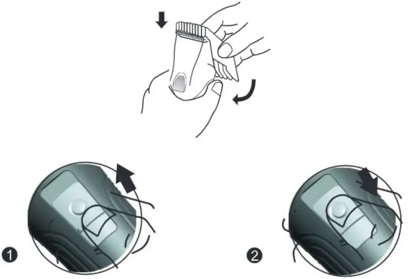 Pawever Pets Hair Grooming Kit PPROGRMKITA -Adjusting the comb