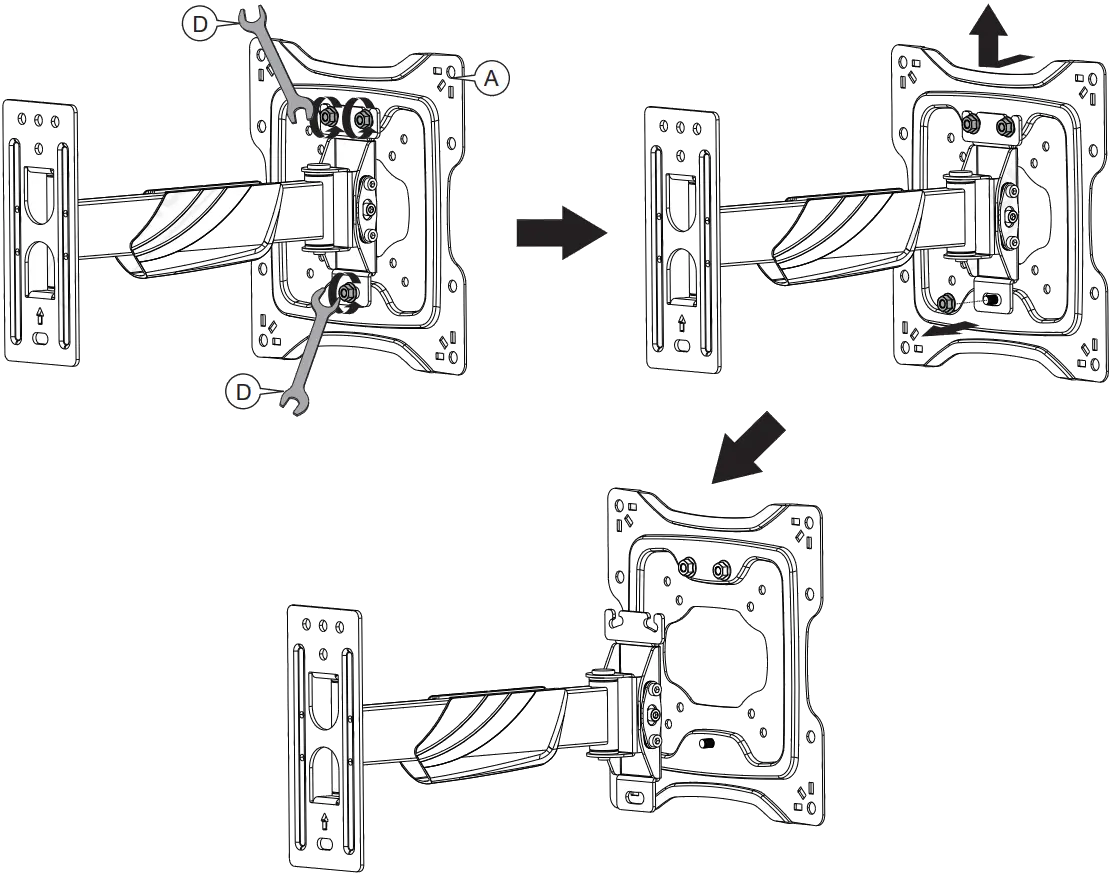VonHaus 3000174 13-24 Inch Tilt and Swivel TV Bracket A01