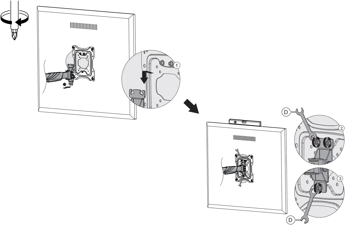 VonHaus 3000174 13-24 Inch Tilt and Swivel TV Bracket A15