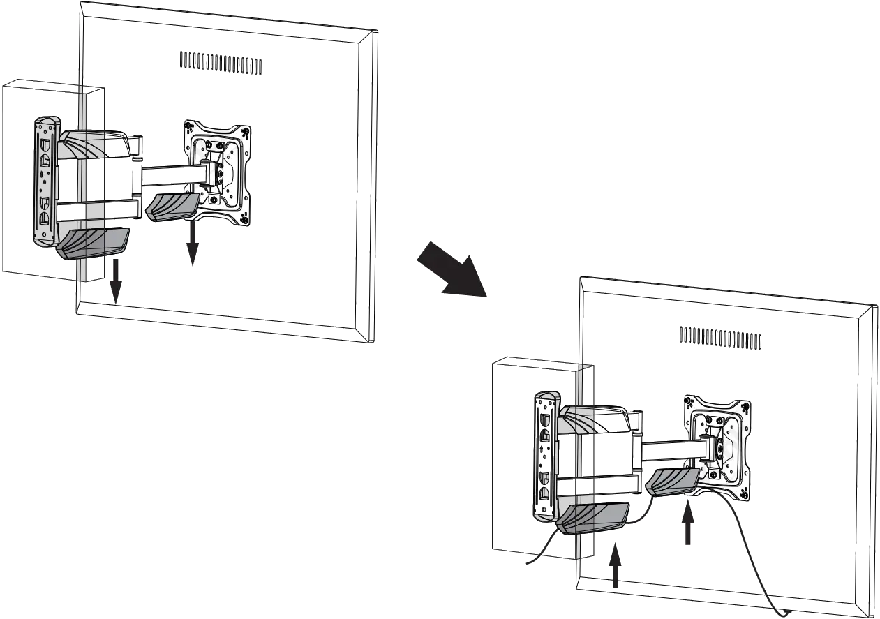 VonHaus 3000174 13-24 Inch Tilt and Swivel TV Bracket A16