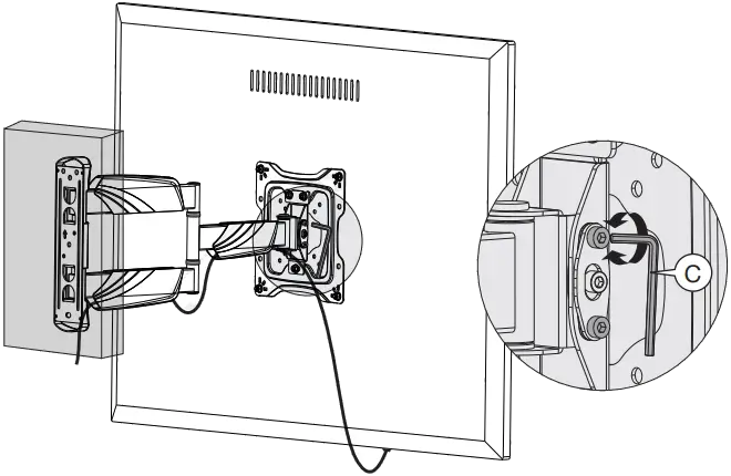 VonHaus 3000174 13-24 Inch Tilt and Swivel TV Bracket A17