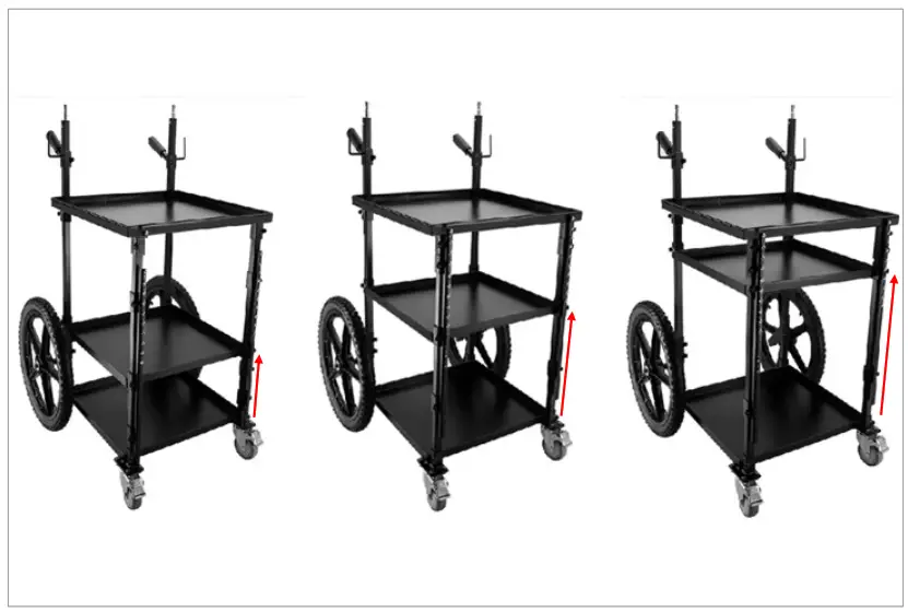 PROAIM CT-SDCF-OG Soundchief OG Professional Sound Cart - Height Adjustable of Middle Shelf