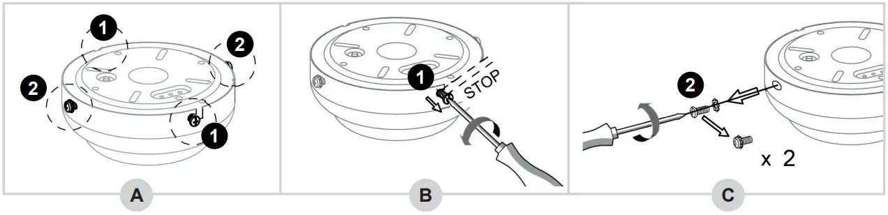 bESTRON DC30T Ceiling Fan with Lamp - mouting plate