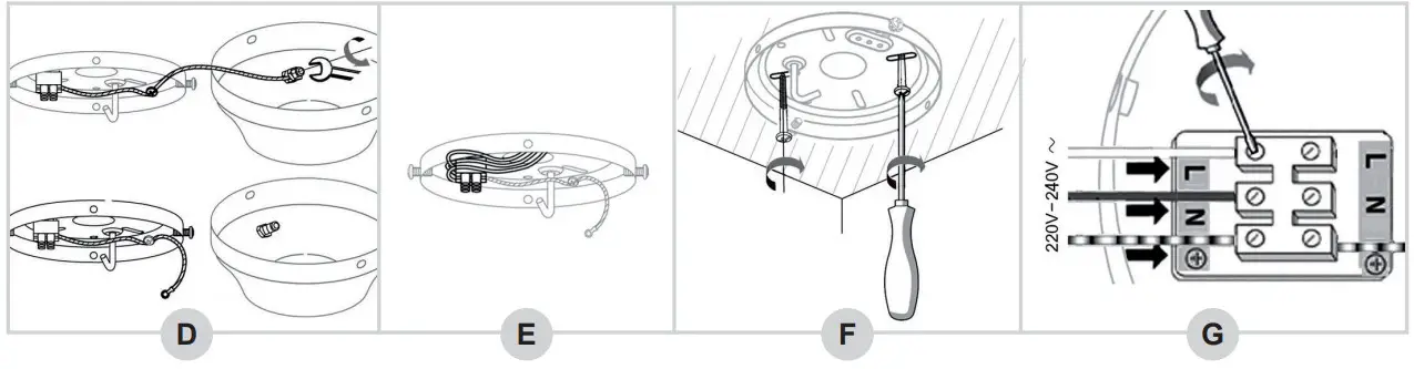 bESTRON DC30T Ceiling Fan with Lamp - remove them