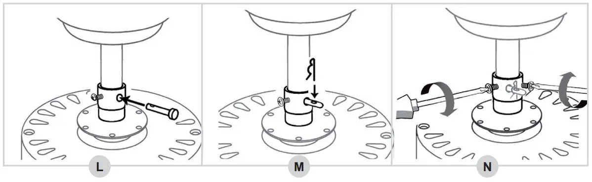 bESTRON DC30T Ceiling Fan with Lamp - wiring in the process