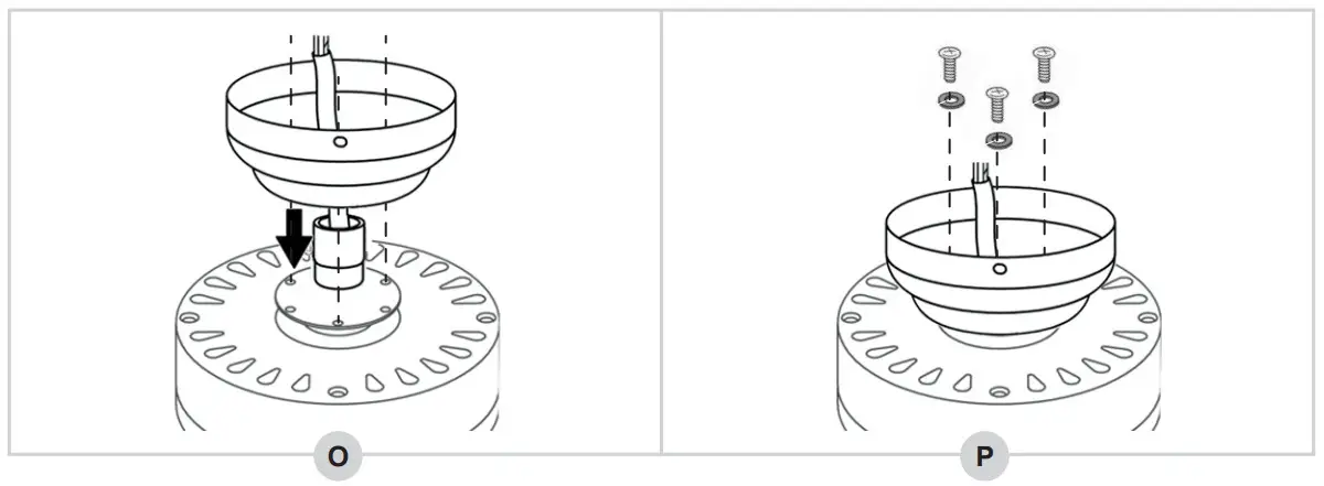 bESTRON DC30T Ceiling Fan with Lamp - wiring in the process2