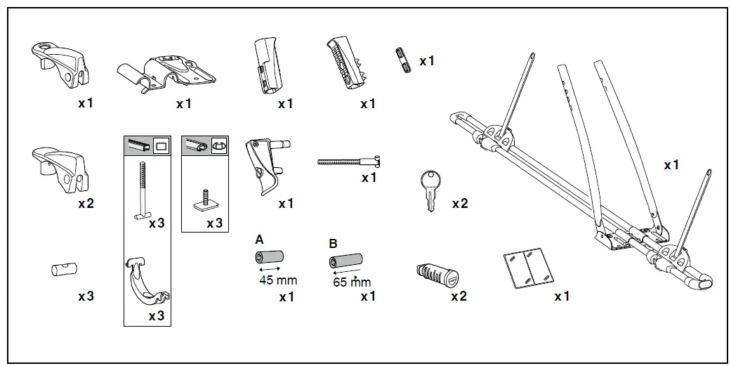 THULE Freeride 532 Roof Mounted Bike Rack 1