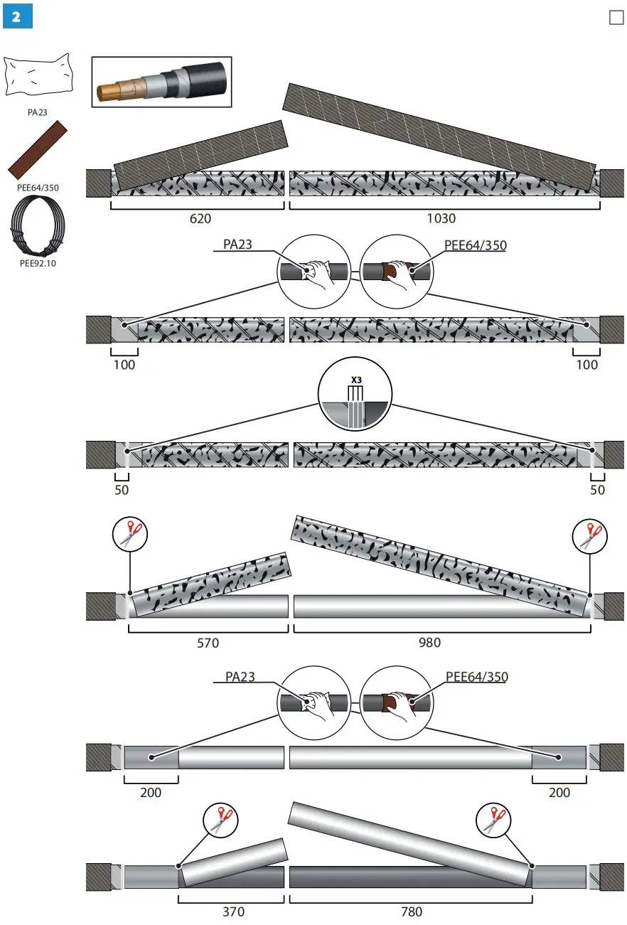 ENSTO HJP33 1202C Cable Joint Heat Shrink - FIGURE 2