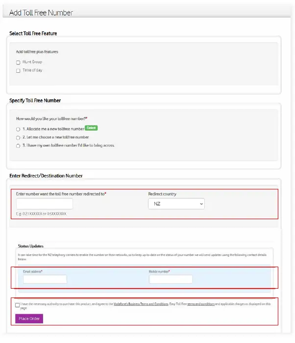 vodafone Toll Free Plus Software fig 12