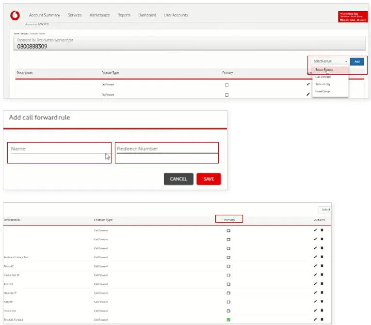 vodafone Toll Free Plus Software fig 16