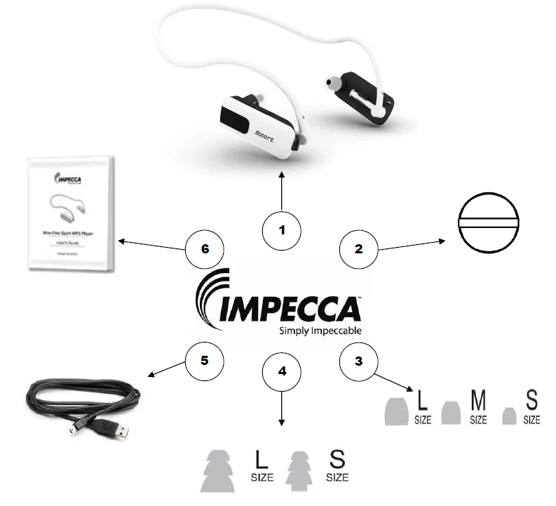 Impecca MPWH-42K Wire Free Sport Waterproof (1)