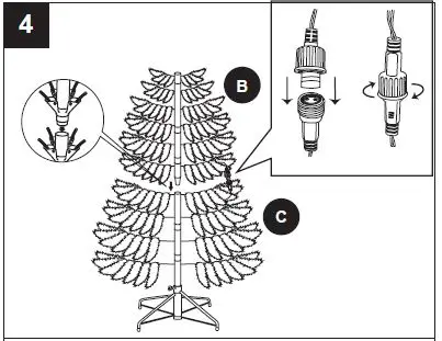Holiday LIVING L20T6-70LD3K3 7 Ft LED Pre-Lit Flocked Pencil Tree-5
