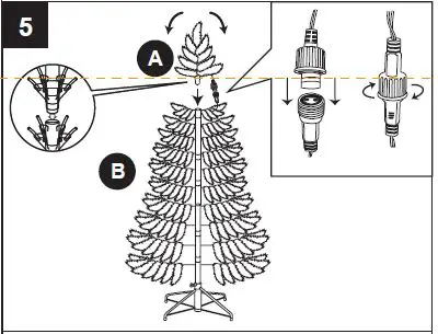 Holiday LIVING L20T6-70LD3K3 7 Ft LED Pre-Lit Flocked Pencil Tree-6