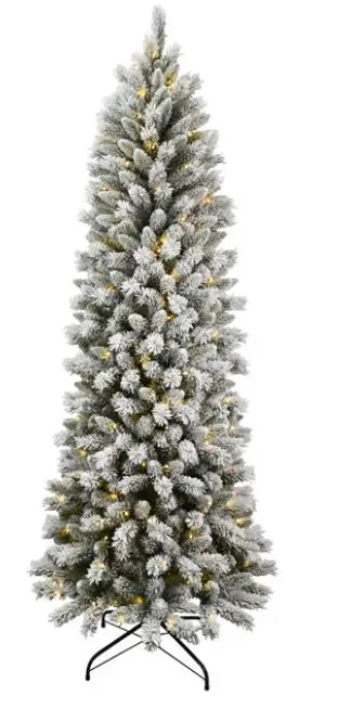 Holiday LIVING L20T6-70LD3K3 7 Ft LED Pre-Lit Flocked Pencil Tree