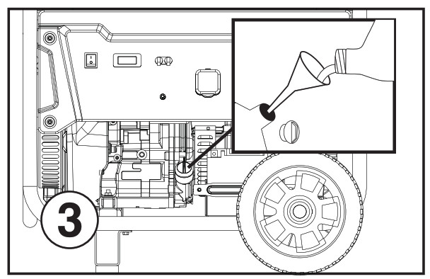 Remove oil fill plug 3