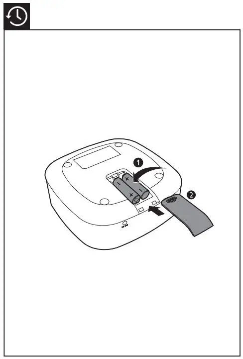 PHILIPS Clock Radio R3205 User Guide - Battery Replacement