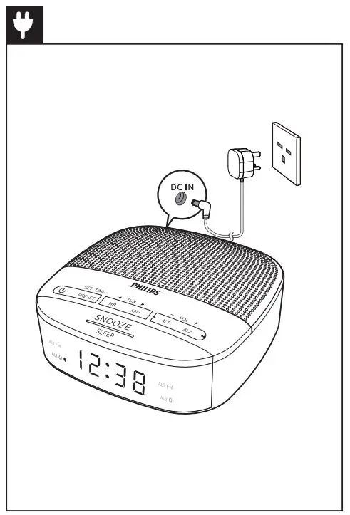 PHILIPS Clock Radio R3205 User Guide - Plug in