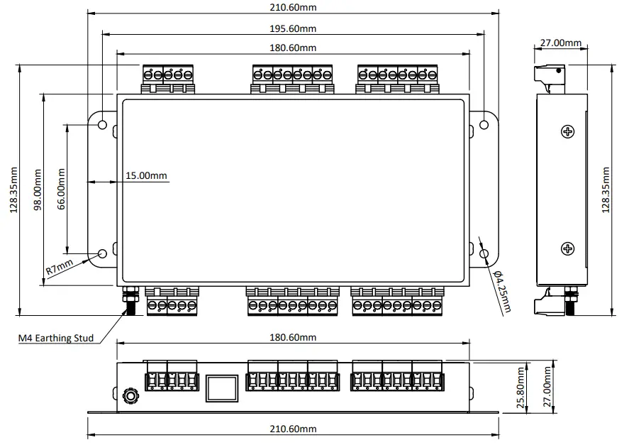 Actisense PRO-MUX-2 Multiplexe Professional Type Approved - Dimensions