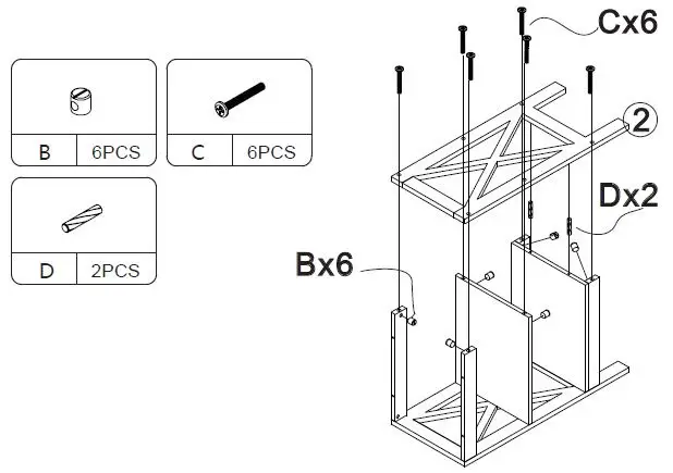 JAXSUNN-HG61S0953-White-Wood-3-Tier-Square-Side-Table-Set-of-2-7