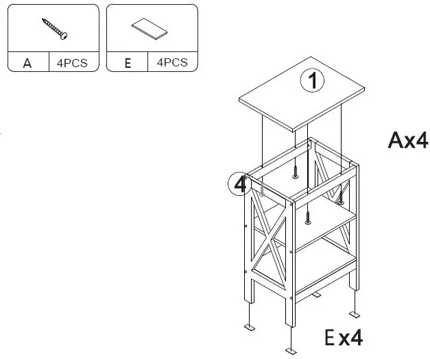 JAXSUNN-HG61S0953-White-Wood-3-Tier-Square-Side-Table-Set-of-2-8