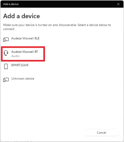 AUDEZE Maxwell - Bluetooth Connection 1