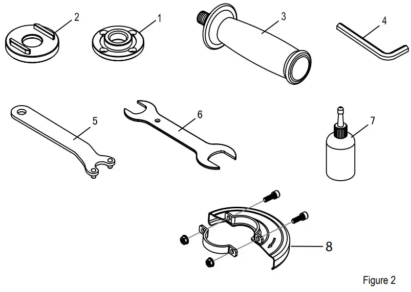 ALPHA PSG-125 5 Inch Pneumatic Angle Grinder - OVERVIEW 1