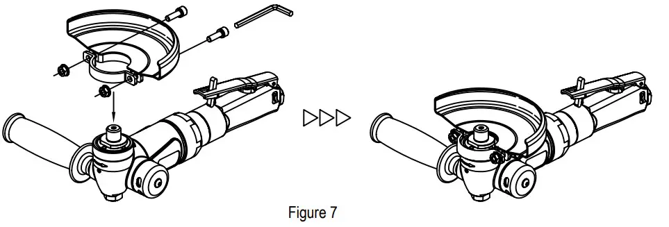 ALPHA PSG-125 5 Inch Pneumatic Angle Grinder - OVERVIEW 7