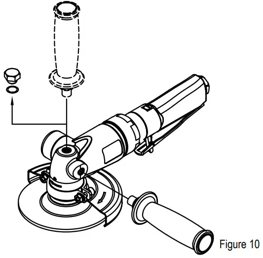 ALPHA PSG-125 5 Inch Pneumatic Angle Grinder - diamond wheels 2