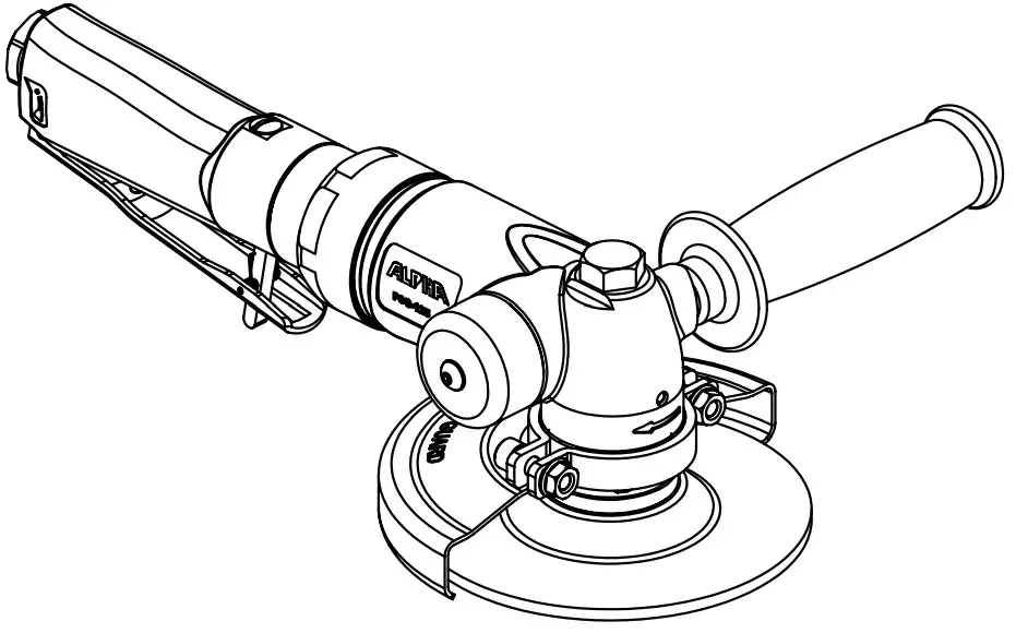 ALPHA PSG-125 5 Inch Pneumatic Angle Grinder