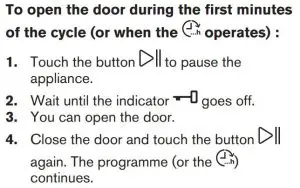 FIG 27 To open the door during the first minutes