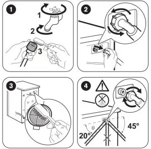 FIG 36 Cleaning the inlet hose and the valve filter