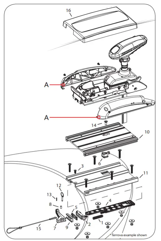 MINN KOTA MKA-32 Quick Release Bracket with Cover -MINN KOTA MKA-32 Quick Release Bracket with Cover