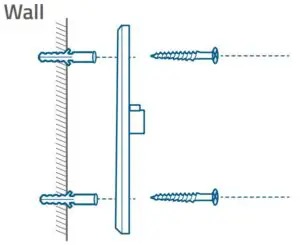 Align the holes on the mounting plate