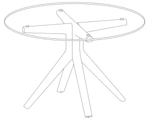 John Lewis Poise Round Glass Top